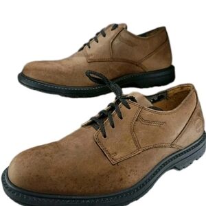 Timberland Oxford Dress Shoe Men Sz 9.5M Lace up Brn Leather Y2k Boho Retro[6C